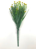 Artificial Gypsophila plant with yellow flowers