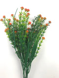 Artificial Gypsophila Bush 30cm with Orange Flowers
