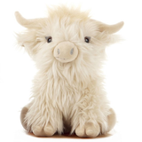 Large Highland Cow Cuddly Soft Plush Toy Cream