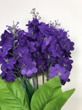Pack of 2 Artificial Lilac Flowers - Purple 35cm
