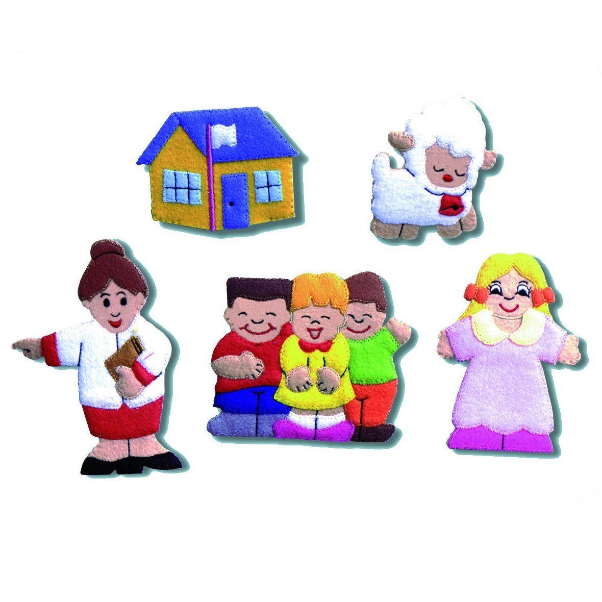 Mary Had a Little Lamb Finger Puppets Blue Frog Toys