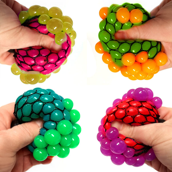 Squishy Mesh Ball Toy - Choice of 4 Colours