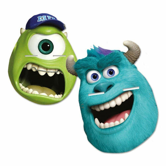 Pack of 4 Monsters University Card Party Masks