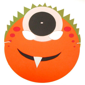 Children's Orange Monster Face Mask for Fancy Dress