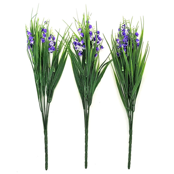 Artificial Bluebell plants with purple faux flowers