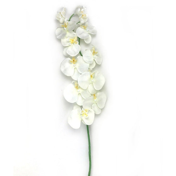 Artificial Phalaenopsis Orchid White Flower Stem