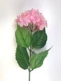 Artificial Hydrangea Flower Stem Pink - 69cm