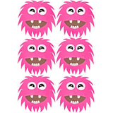 6 Pink Monster Foam Halloween Masks ideal for schools, parties, groups and theaters 