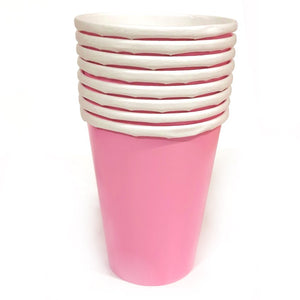 Pack of 8 Pink Paper Cups