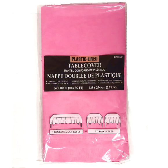 Pink Paper Table Cover - Party Tableware and Pink Party Supplies