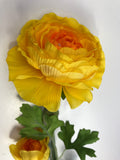 Artificial Ranunculus Flower Spray With Yellow Flowers 70cm