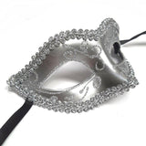 Adults Silver Masquerade Mask - Unisex Fancy Dress Party Mask Venetian
