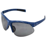 Blue Framed Adults Half Frame Sports Wrap Sunglasses UV400 - Unisex