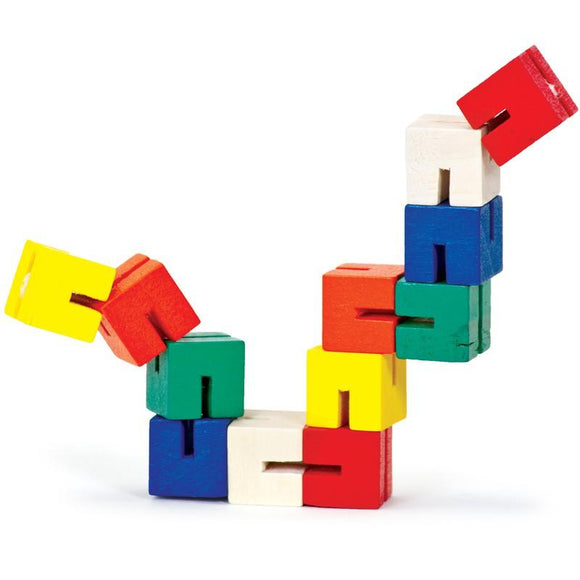 Wooden Twist and Lock Blocks 12 Pack Fundraising Toy and Party Bag Filler