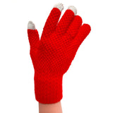 Thick Winter Gloves Knitted Red