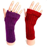 Knitted Warm Winter Womens Fingerless Gloves