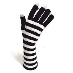 Long Stripey Winter Gloves