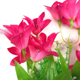 Artificial Wild Lily Spray with Dark Pink Flowers 34cm