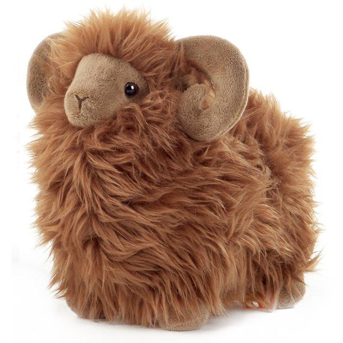 25cm Standing Woolly Ram Soft Toy Plush Toys Blue Frog Toys