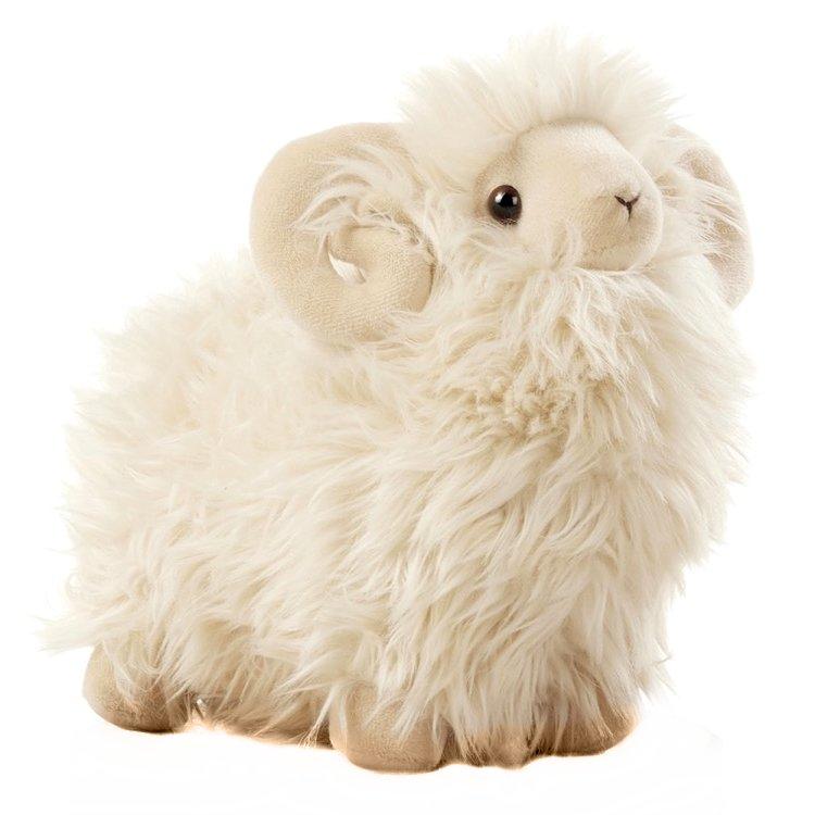 25cm Standing Highland Woolly Ram Sheep Soft Toy Choice of Colour