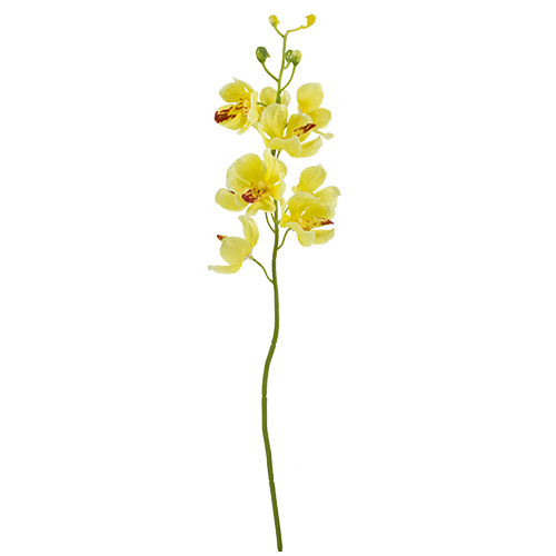 Artificial Mokra Orchid with yellow faux flowers