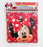A fun bright Minnie Mouse red with white polka dot card letter banner measuring approx. 2.2 meters long.